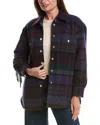 Sandro Wool-blend Coat In Purple