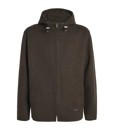 Sandro Wool-blend Jacket In Green