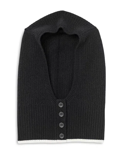 Sandro Wool Blend Knit Balaclava In Black