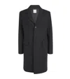Sandro Wool-blend Overcoat In Black