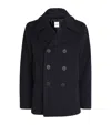 Sandro Wool-blend Peacoat In Blue