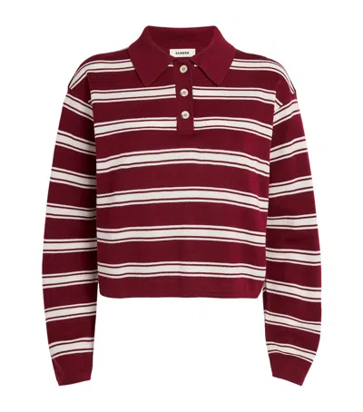 SANDRO WOOL-BLEND POLO SWEATER