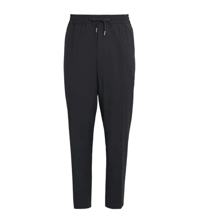 Sandro Wool-blend Straight Trousers In Black