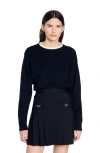 Sandro Nimbus Wool-blend Sweater In Black