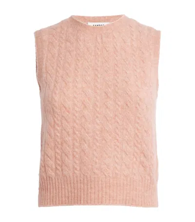 Sandro Wool-blend Sweater Vest In Pink