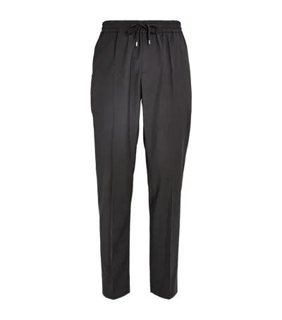 Sandro Wool-blend Trousers In Black