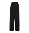 Sandro Wool-blend Trousers In Black