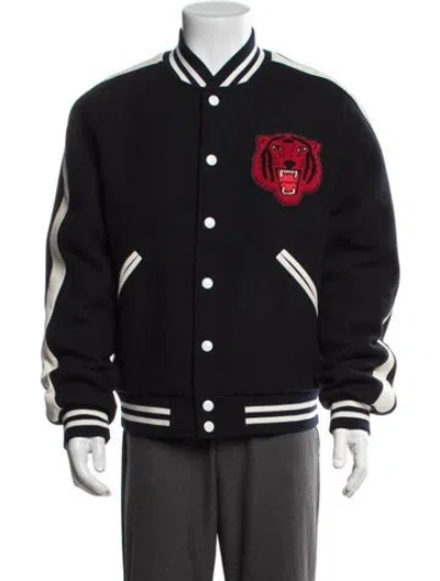Pre-owned Sandro Wool Bomber Jacket W/ Tags In Black