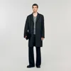 Sandro Wool Broadcloth Coat In Gray