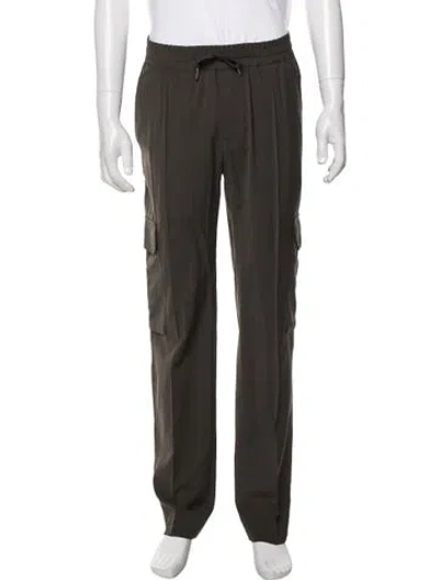 Pre-owned Sandro Wool Cargo Pants In Green