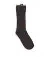 Sandro Wool-cashmere-blend Two-tone Socks In Brown