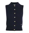 Sandro Wool-cashmere Buttoned Sweater Vest In Blue