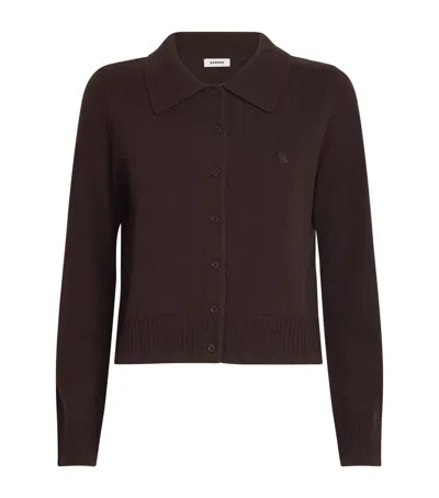 Sandro Wool-cashmere Cardigan In Animal Print