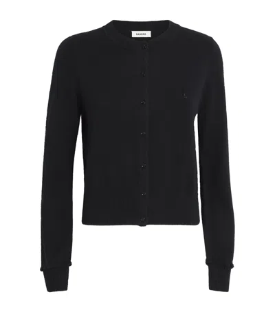 Sandro Wool-cashmere Cardigan In Black