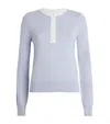 Sandro Wool-cashmere Henley Top In Blue