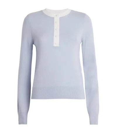 SANDRO WOOL-CASHMERE HENLEY TOP