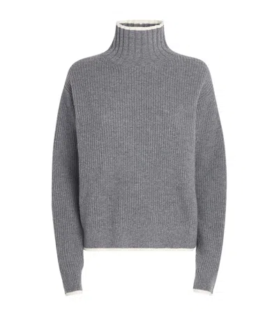 Sandro Wool-cashmere Rollneck Sweater In Black