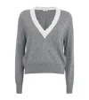 Sandro Wool-cashmere Ruffle-neck Sweater In Black