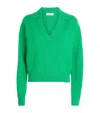Sandro Wool-cashmere V-neck Sweater In Green