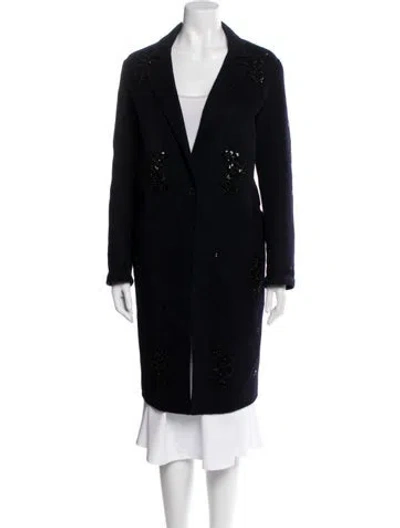 Pre-owned Sandro Wool Coat In Black