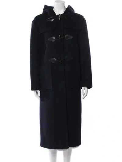 Pre-owned Sandro Wool Coat In Black