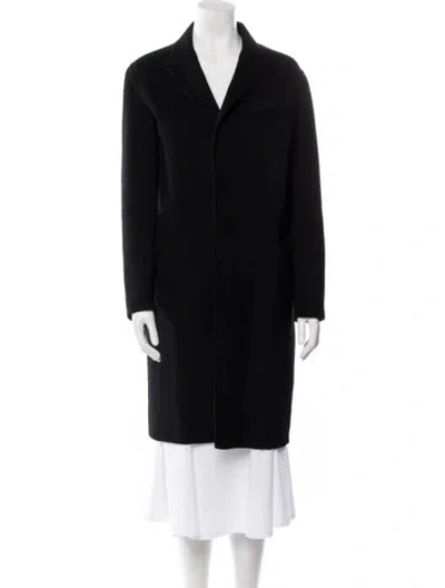 Pre-owned Sandro Wool Coat In Black