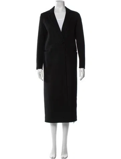 Pre-owned Sandro Wool Coat In Black