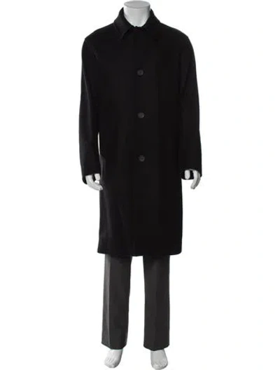 Pre-owned Sandro Wool Coat In Black