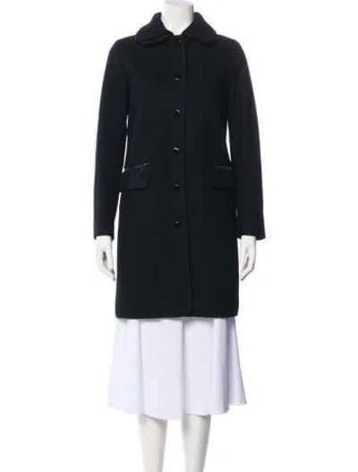 Pre-owned Sandro Wool Coat In Black