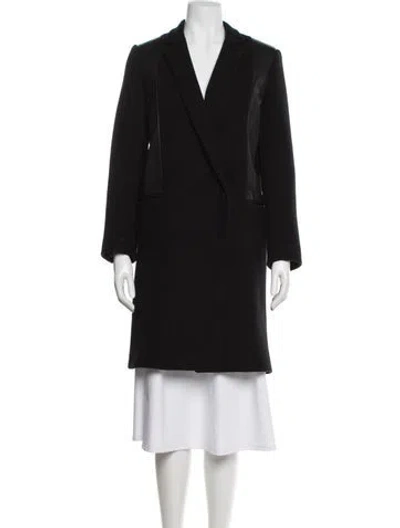 Pre-owned Sandro Wool Coat In Black