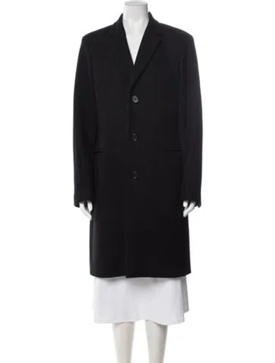 Pre-owned Sandro Wool Coat In Black