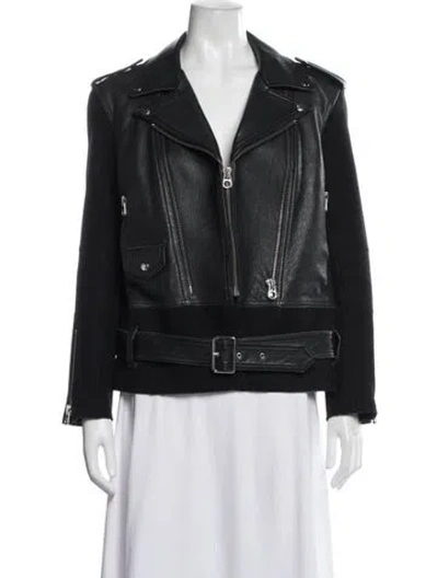 Pre-owned Sandro Wool Coat In Black
