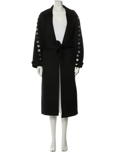 Pre-owned Sandro Wool Coat In Black