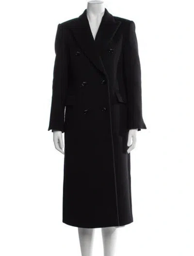 Pre-owned Sandro Wool Coat In Black