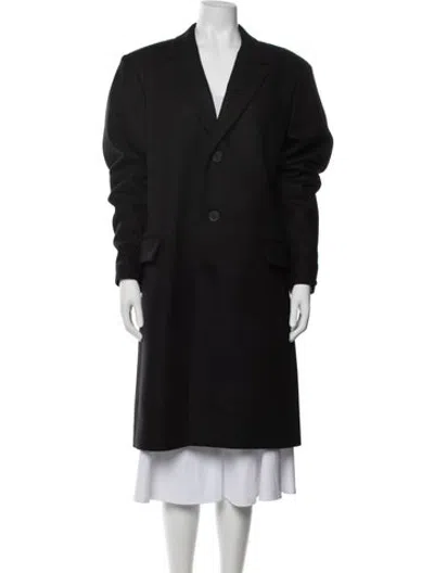Pre-owned Sandro Wool Coat In Black