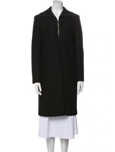 Pre-owned Sandro Wool Coat In Blue