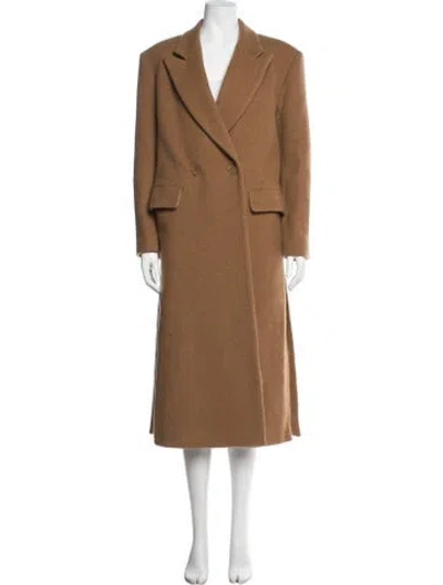 Pre-owned Sandro Wool Coat In Brown