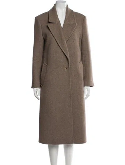 Pre-owned Sandro Wool Coat In Brown