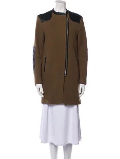 Pre-owned Sandro Wool Coat In Brown
