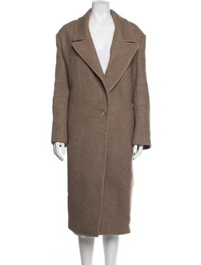 Pre-owned Sandro Wool Coat In Brown