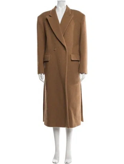 Pre-owned Sandro Wool Coat In Brown