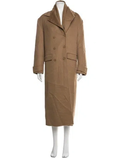 Pre-owned Sandro Wool Coat In Brown