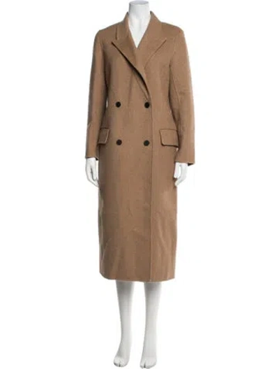 Pre-owned Sandro Wool Coat In Brown