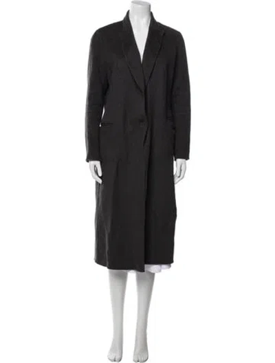 Pre-owned Sandro Wool Coat In Gray