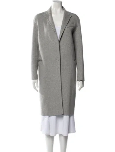 Pre-owned Sandro Wool Coat In Gray