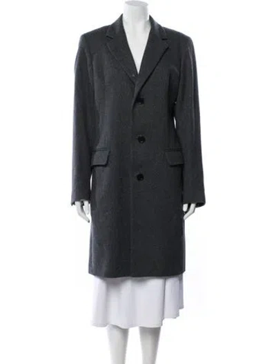 Pre-owned Sandro Wool Coat In Gray