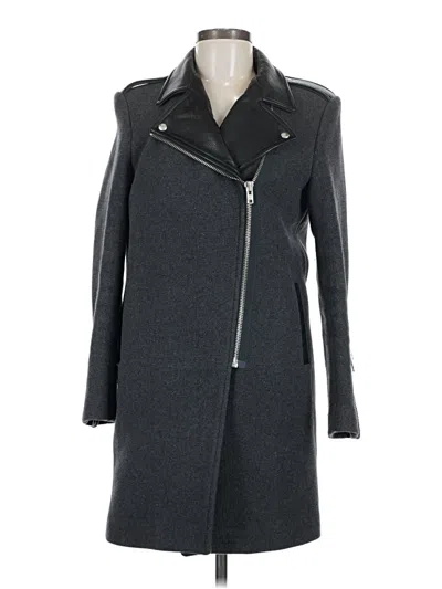 Pre-owned Sandro Wool Coat In Gray