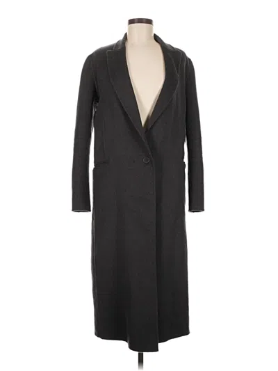 Pre-owned Sandro Wool Coat In Gray