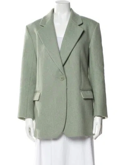 Pre-owned Sandro Wool Coat In Green