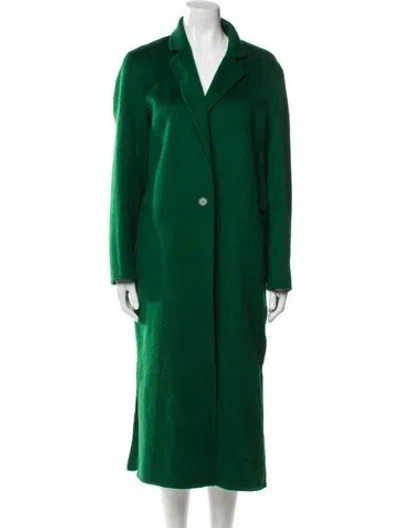 Pre-owned Sandro Wool Coat In Green